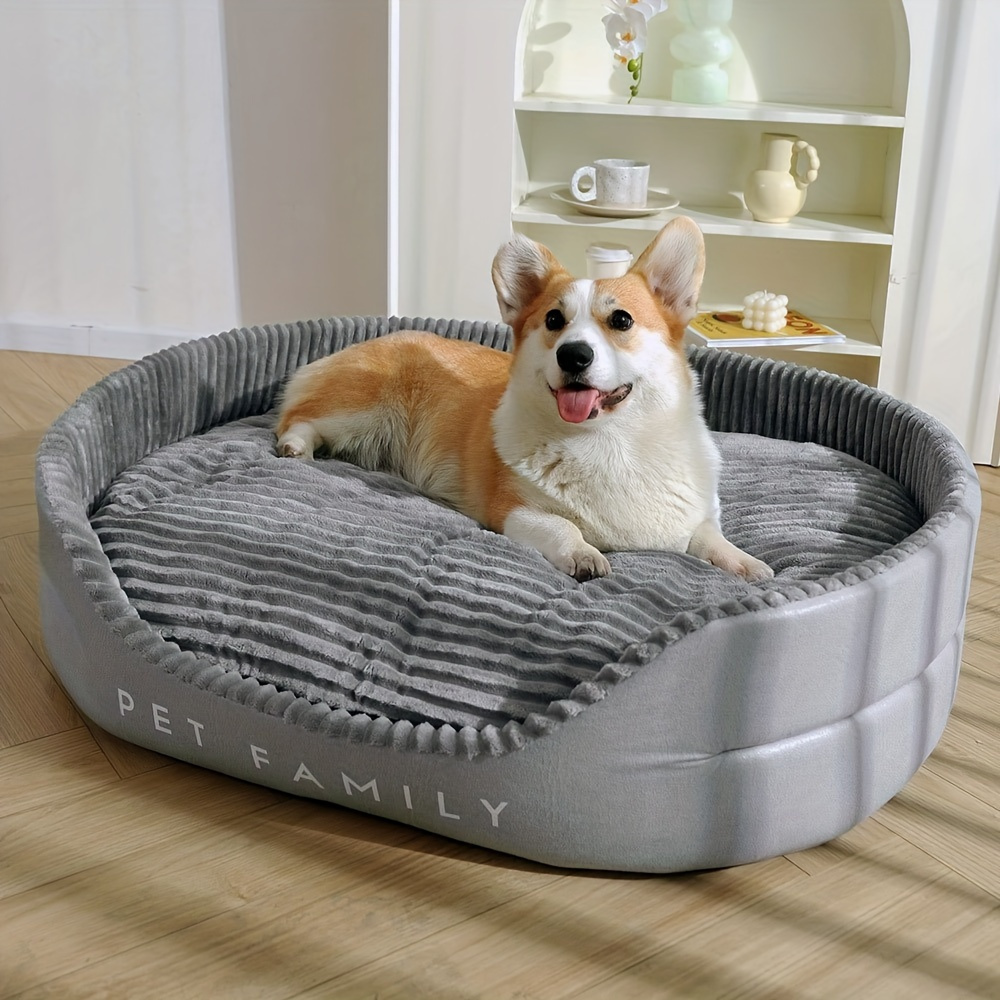 Durable& Thickened Comfort Dog Bed- All-Season for Large to Breeds, Easy Clean with Letter Print Design, Washable - Image 6