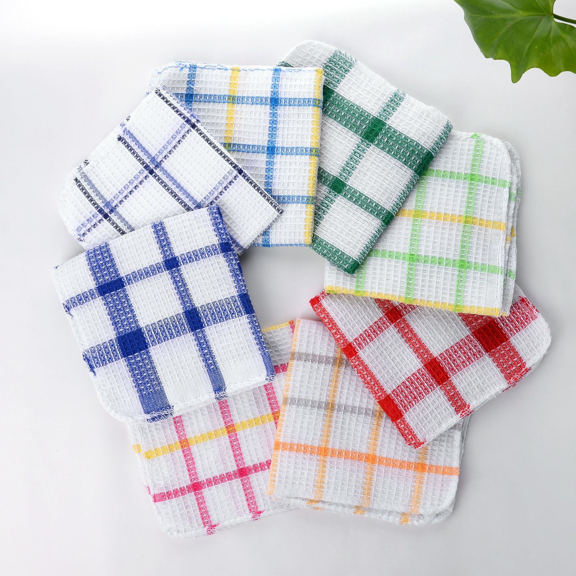 TEMU 10pcs Random Color Double Sided Dishwashing Cloth, Kitchen Housekeeping Cleaning Cloth, Non Shedding Cleaning Cloth, Stain Remover Scouring Pad, Cleaning Tools