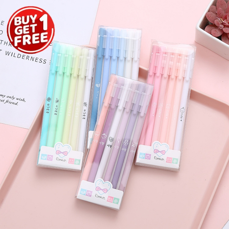 

1pc, 6pcs Morandi Pen, Kawaii Office School Stationery Supplies Signing Pen