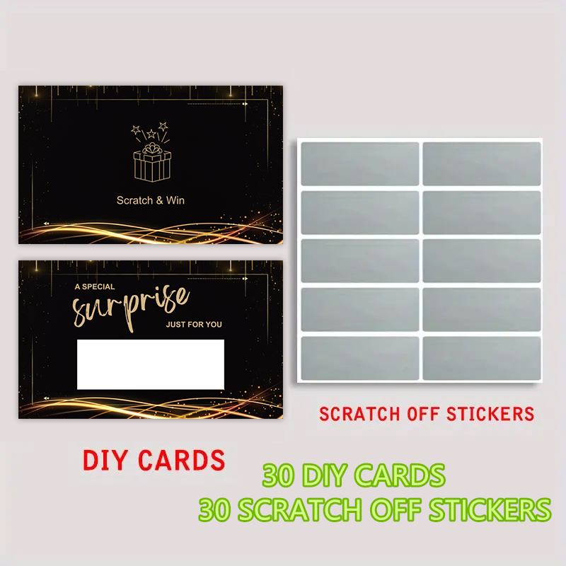 Sets Of Black And Stickers - Surprise Gift Card , , Wedding Anniversary, Greeting Cards, Creative Gift Cards, Party Games, Holiday Supplies - Reveal , Suitable For Son