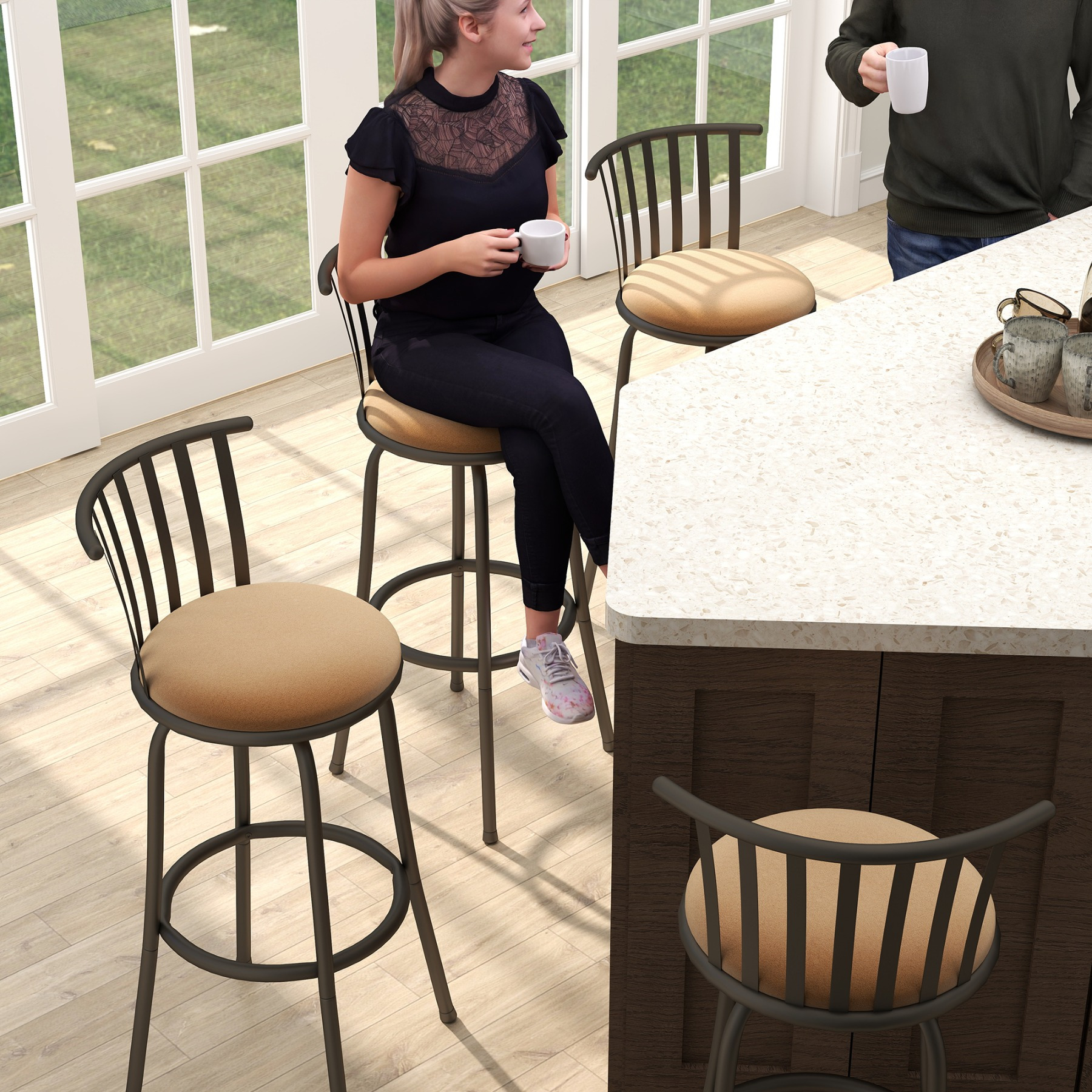 Homy Casa Adjustable Bar Stools Overview
