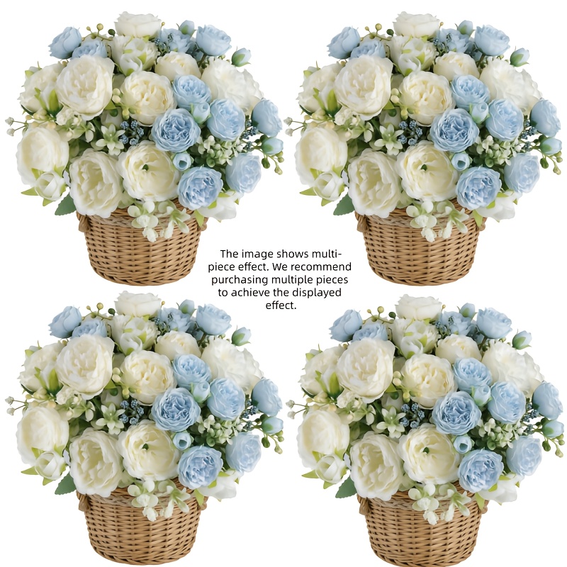 8pcs realistic artificial peony bouquet with   faux flowers elegant suitable for weddings centerpieces for easter valentines day mothers day indoor outdoor decoration plastic peonies for parties