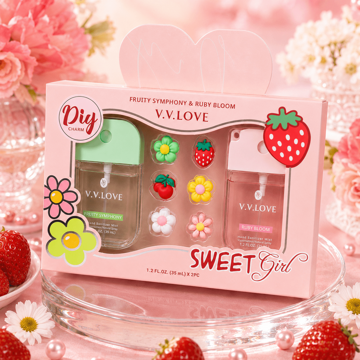 X 2pcs Gift Box (2-bottle Set) Women's Perfume, Women's Perfume Gift Set, Fruity And Floral Notes, Suitable For Occasions, As A Holiday Gift