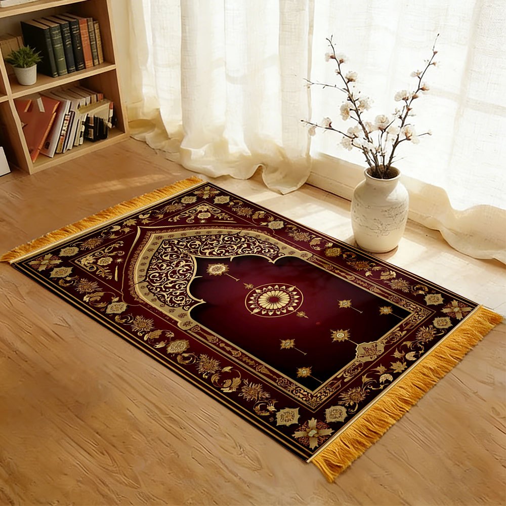1pc 2d flat prayer mat muslim prayer mat islamic praying mat lightweight travel foldable portable prayer mat Product details 0