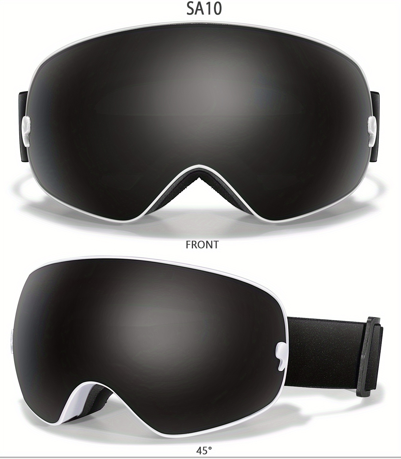 Winter Sports Outdoor Snowboarding Skiing Snow Skiing Goggles TPU Frame Men'S Women'S Teenagers Available, Free Night Vision Lens/Myopia Frame/Goggle One Each