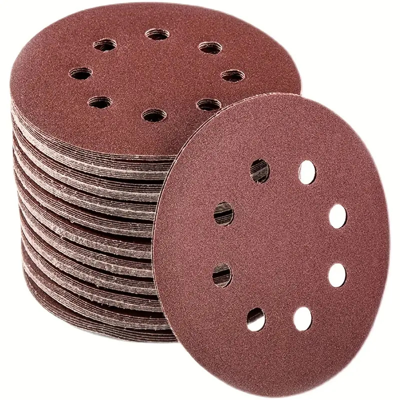 E-shop 100 Stück 125 mm Schleifscheiben 60/80/100/120/150/180/240/320/400/600/800/1000 Körnung für 5 Zoll Scheiben Pads Klett Orbitalschleifer