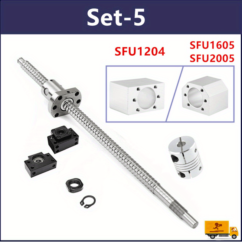 Sfu2505-1500mm Stainless Steel Ball Screw Kit With Nut, C7 Accuracy, Suitable For Cnc Engraving Machines/milling Machines/industrial Actuators