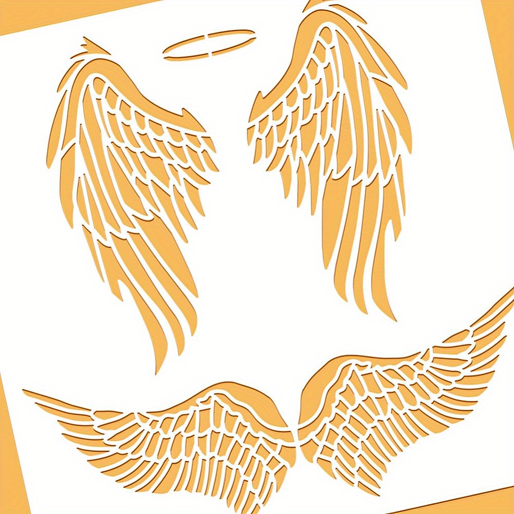 Angel Wings Template 1pc angel wings drawing stencils 30x30 pairs Temu