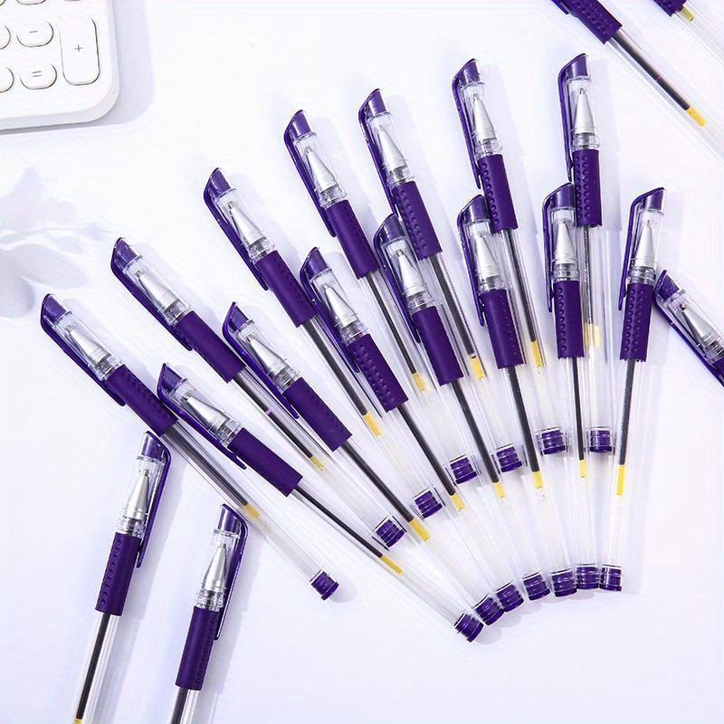 12 10 11pcs purple gel pens 5mm tip smooth continuous ink Temu - Main Image