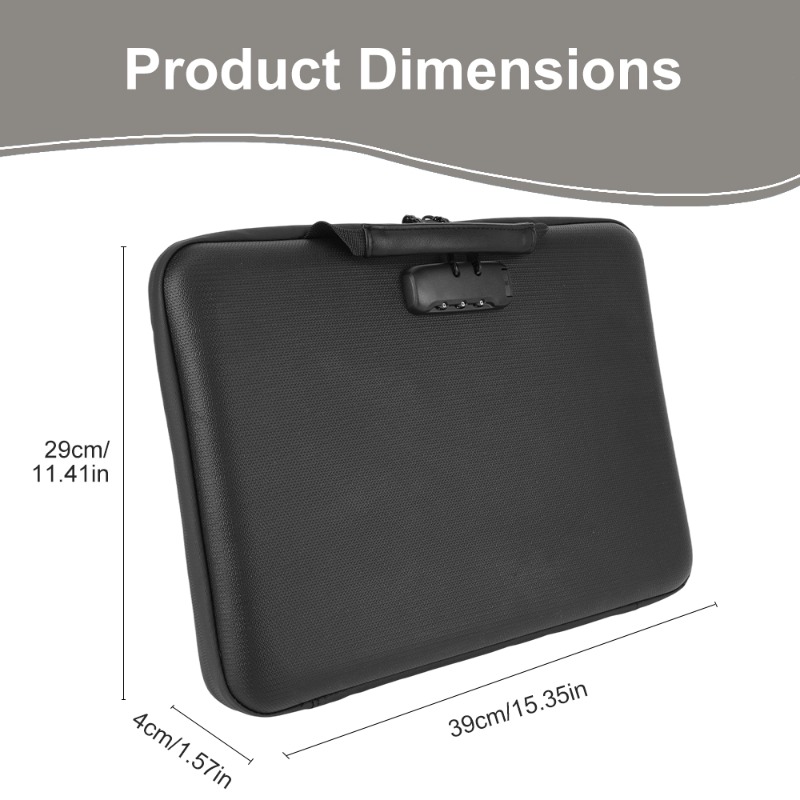Fireproof & Shockproof Hard Shell Document Storage Boxes With Individual Sleeves Suitable For , Cash, Cards, Certificates - Heavy-duty For Office, Bank Vault, Travel, For & Valuable Papers