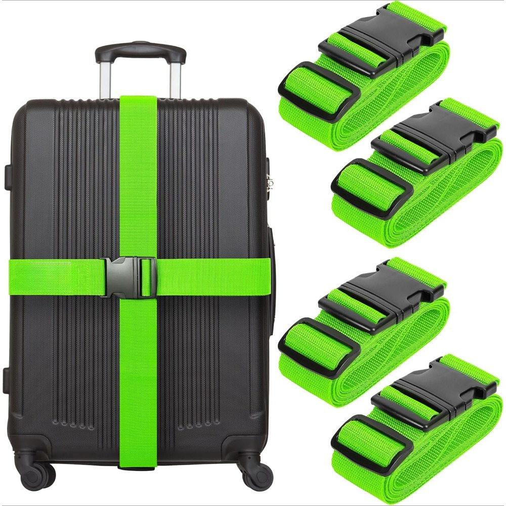 TEMU Set Of 8/4/2 Ultra-long, Heavy-duty Luggage Straps For Suitcases, , Duffels, And Bags, Featuring 79-inch Adjustable Travel Packing Belts For Cargo Security, Multi-pack Baggage Strap Belts.