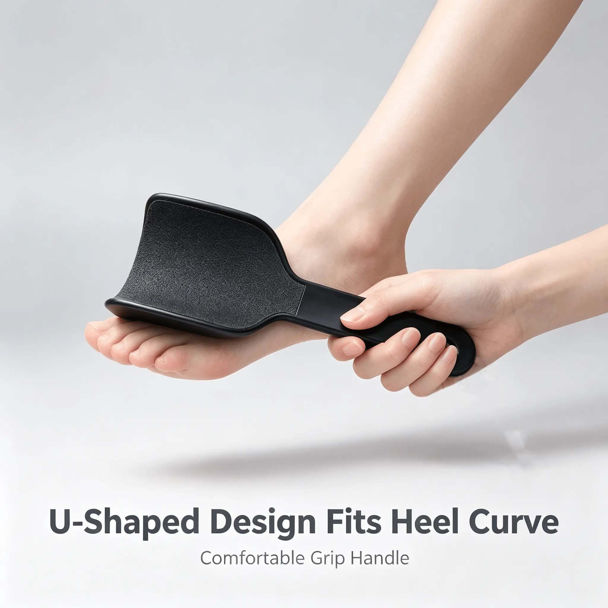 TEMU Lima per piedi a forma di U per la rimozione della pelle e raspa per piedi con ispessita bifacciale, strumento per pedicure del , strumento