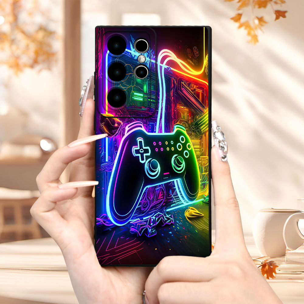 TEMU Phone Case: Creative, Stylish, And Trendy Game Console Pattern Phone Case With A Frosted Texture And Comfortable Grip For Men And Women,