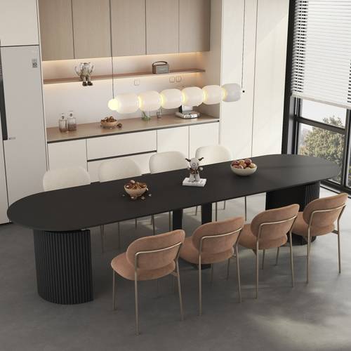 extendable foldable dining room table for 1 10 people wood multifunctional rectangle expandable console meeting room furniture