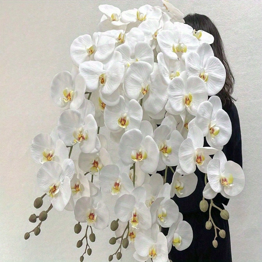 

6pcs Lifelike Artificial Orchids - Realistic Orchid Stems, Home & Wedding Decor, Ideal Gift For Valentine's Day, Day, Christmas & New Year, New Year