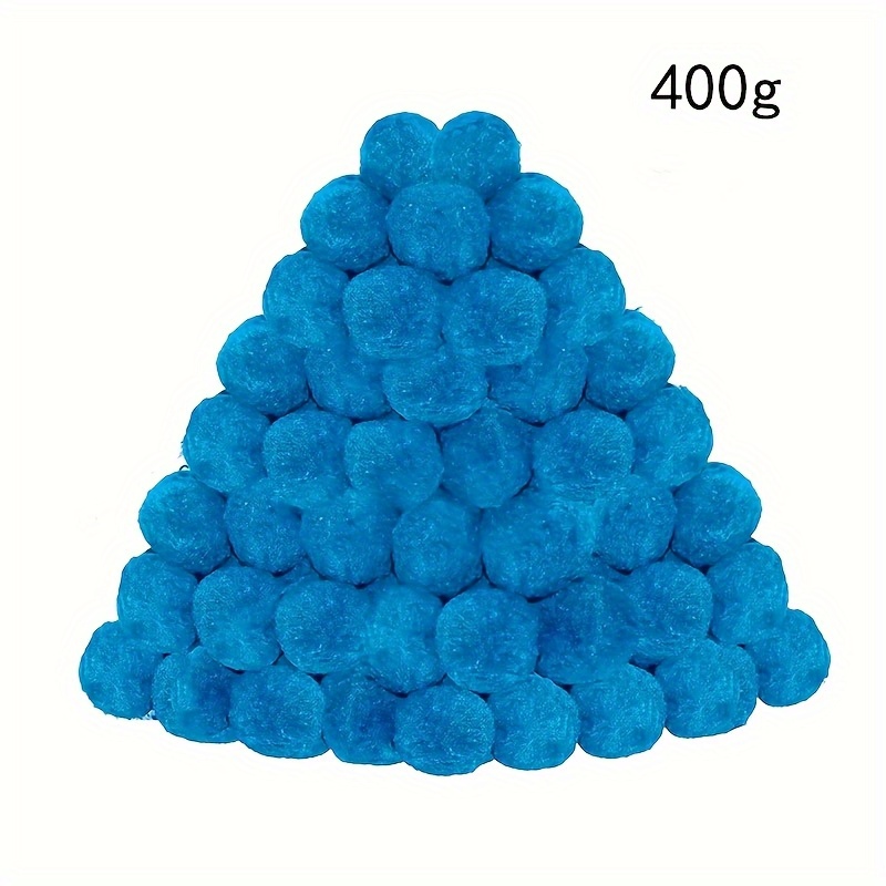 E-shop 400G Wiederverwendbare blaue Poolfilterbälle - Robuste Kunststoff-Medium für Sandfilter, kein erforderlich, verbessert die Wasserklarheit,