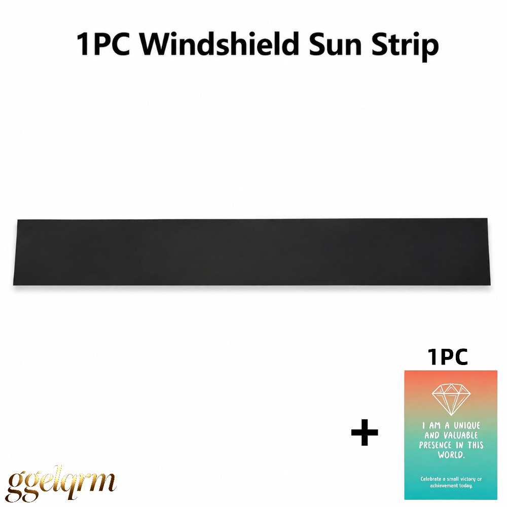 TEMU 1pc Universal Auto Window Privacy Film, Uv Protection Front Windshield Sunshade Sticker, Heat Control Tint Decal+1pc Random Postcard