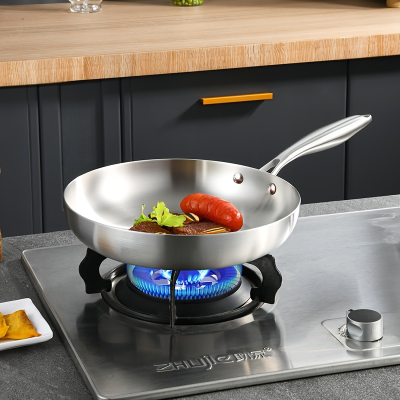 premium 304 stainless steel frying pan nonstick   cookware for gas induction stoves   steak more details 7