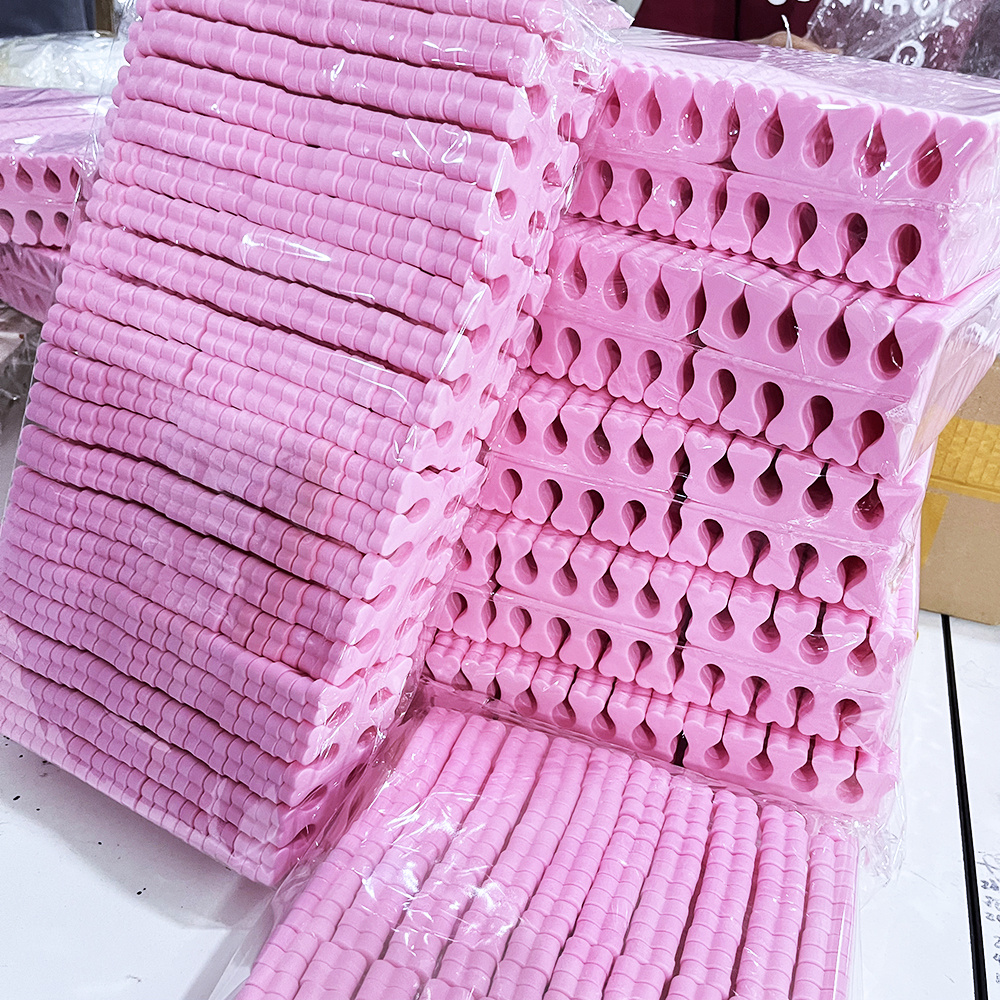 50pcs nail art fingers toe separators nail tool soft sponge feet care toe separators bulk manicure pedicure separators tool 10x3 2cm