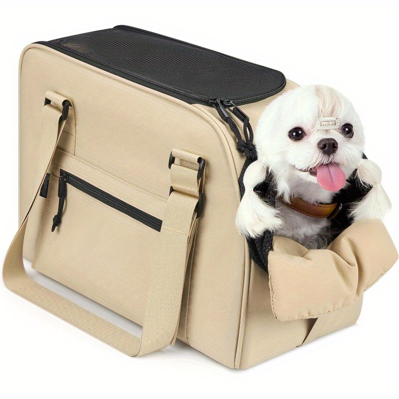 small dog purse, purse with pockets, soft sided leather carriers