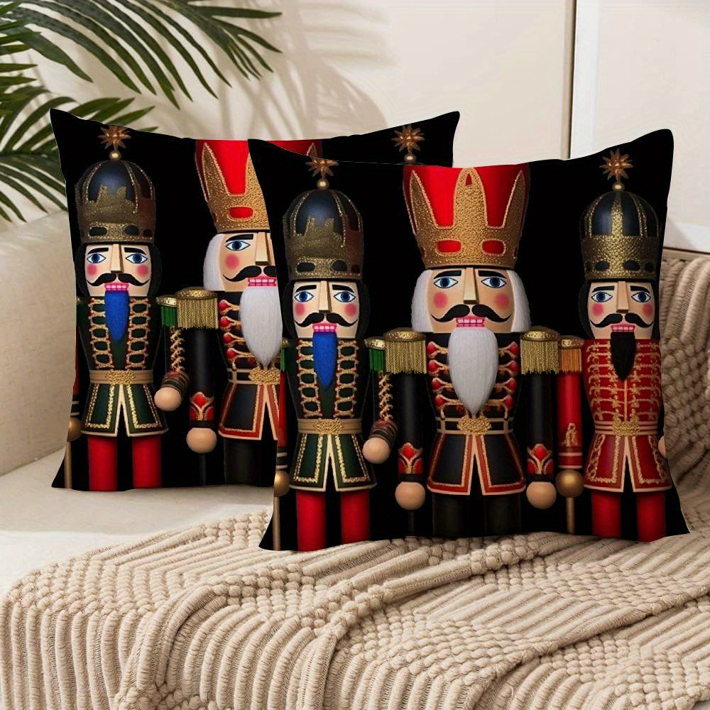 

3 Nutcrackers 2 Double- Printed Polyester Decoration