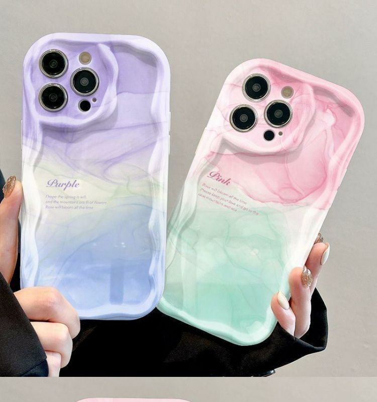 [3599 People Collected]Rendered Pink Green 15 Pro Simple Niche 14/13/12 Phone 12 Personality Xs Full Coverage 8 Plus Soft