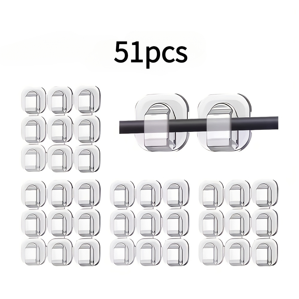 TEMU 33/51/69pcs Outdoor Decorative Light Clips, Suitable For Hanging Lights, Outdoor String Lights, And Garden Balcony Items - Durable Transparent