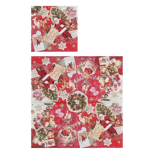 100pcs new santa claus printed napkins tissue paper suitable western restaurant bakery tissue