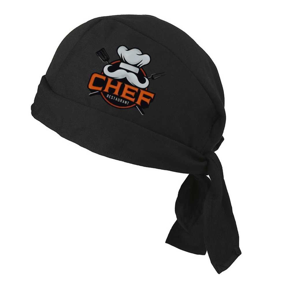 1pc Chef Restaurant Pirate Bandana, Breathable Quick-dry Running And Cycling Pirate Wrap