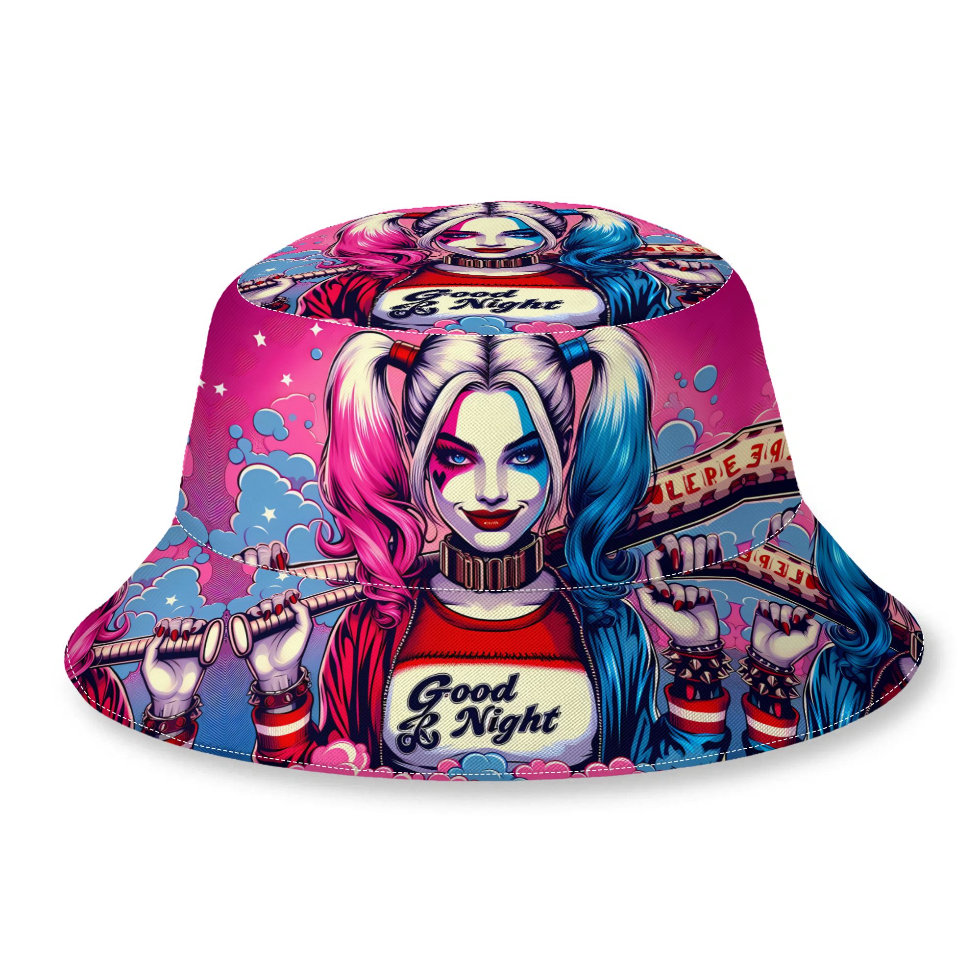 TEMU Fashionable Outdoor Bucket Hat Fun 2d Print Design
