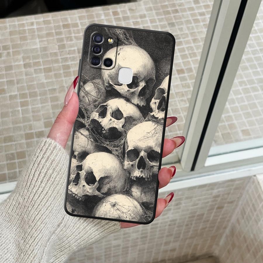 phone case 2d flat vintage   skull   suitable for samsung for galaxy a36 a33 a15 a56 a22 a37 a53 a25 a06 a54 a24 a05 a35 a34 a16 a52 a26 a12 a51 a42 a13 a55 a57 a04 a37 a32 a14 a57 a17 phone cover 2d flat