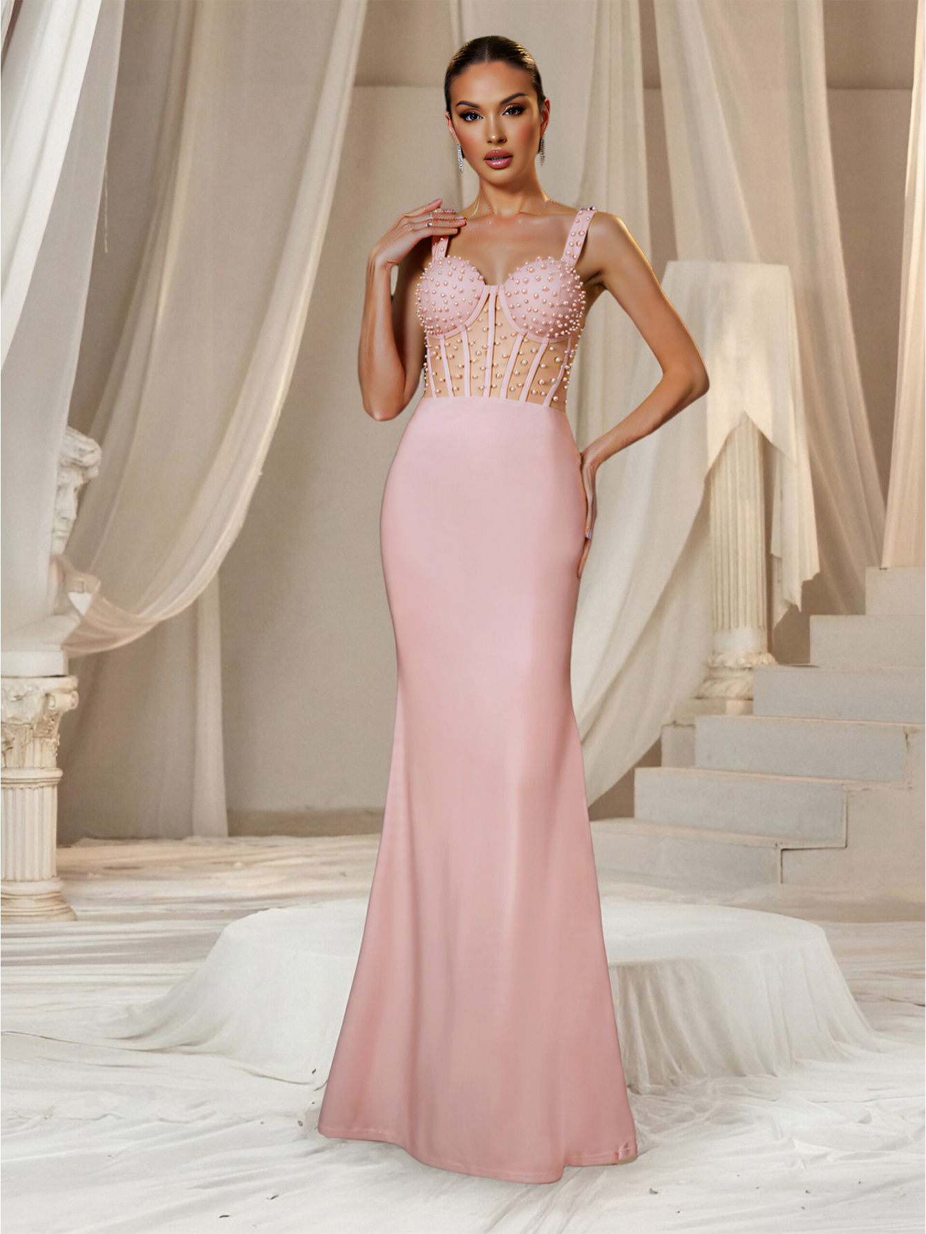 elegant womens thick strap floor length maxi - Temu