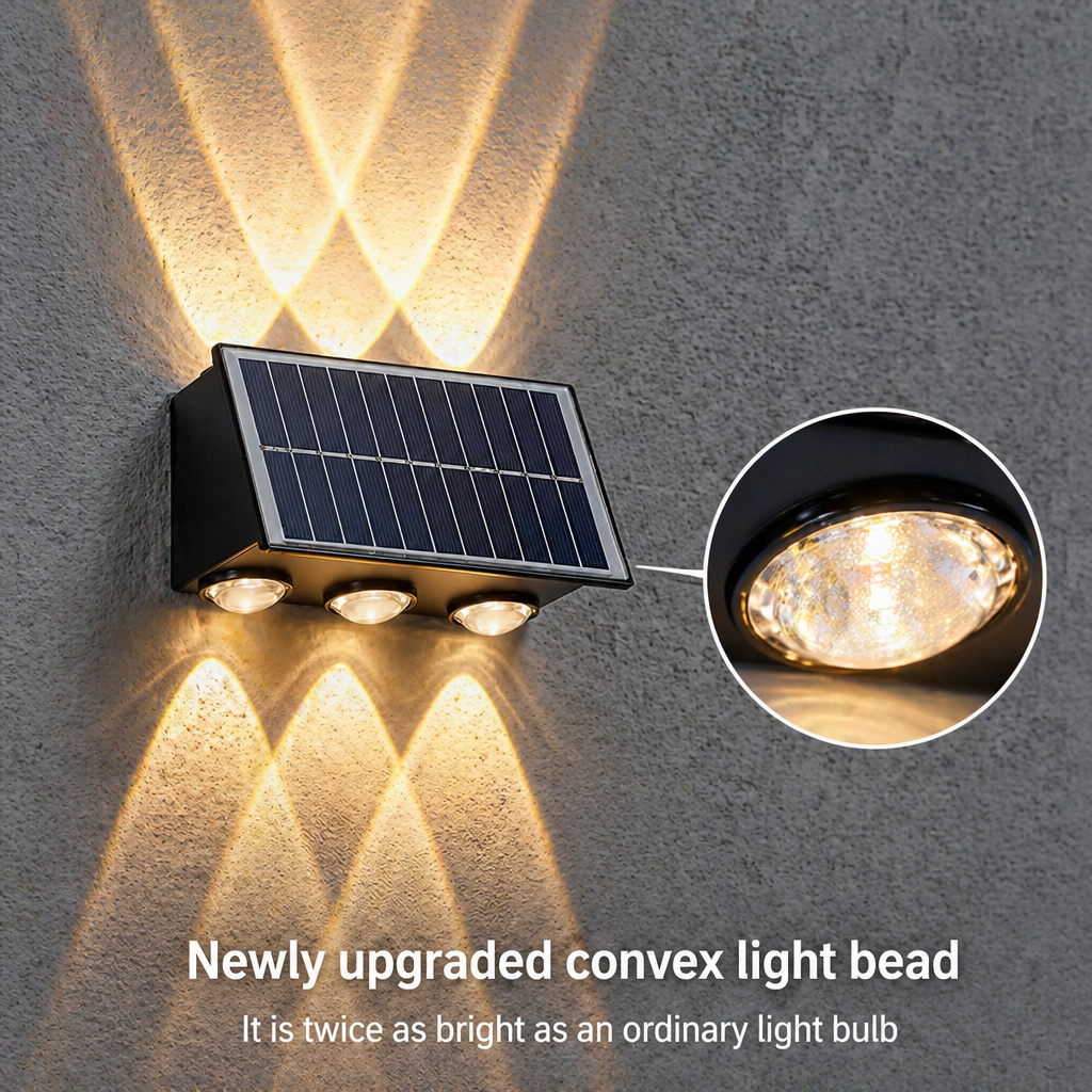 TEMU 2pcs Solar Pathway Lights Outdoor, 2000mah Solar Lights With 6 High-brightness Leds, 3 Selectable Daily Lighting , 12h Long-lasting , Dusk To