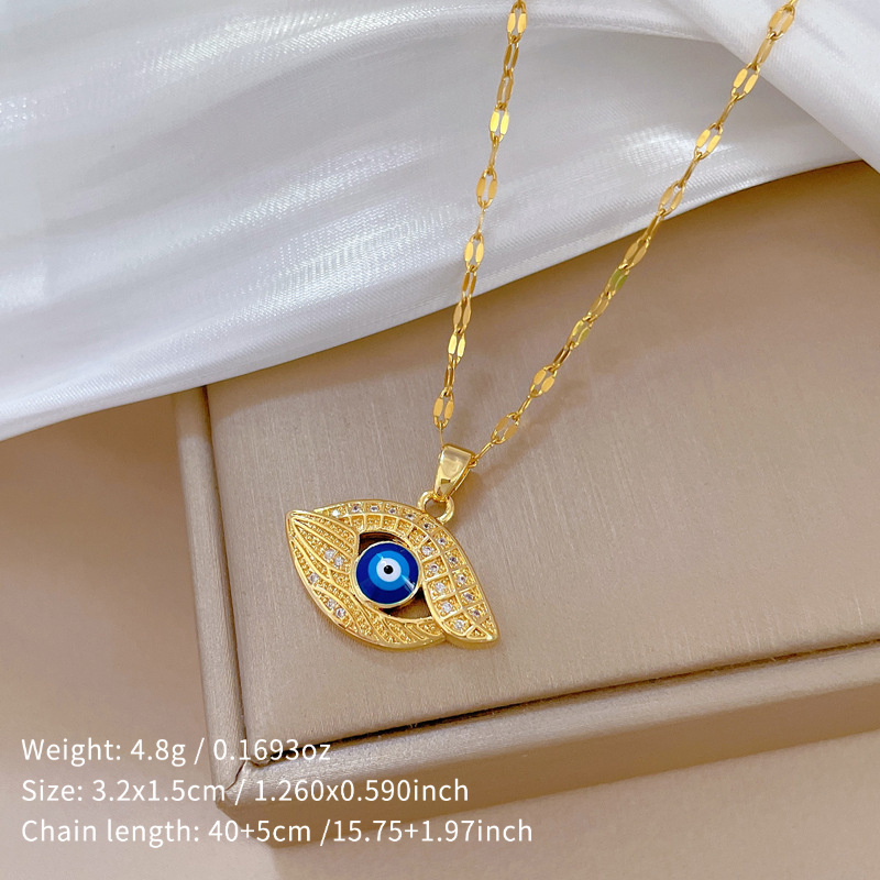 Evil Eye Pendant Necklace - Trendy Protective Charm For Women, Elegant Daily Chain Jewelry