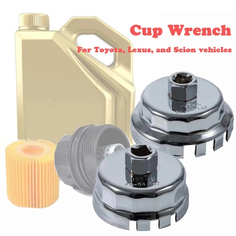 CHUSYYRAY 64MM Oil Filter Cap Wrench Socket – For Toyota Lexus Fluted Oil Filter Housings