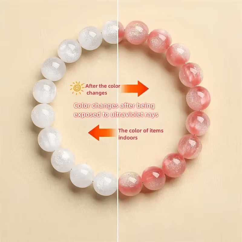 A New Outdoor Color-changing Bracelet, Suitable For Men And Women, Featuring A Bohemian- And Multi-functional Glazed Ends. For , , Family, And Couples. Ideal For Holiday Wear, A Versatile