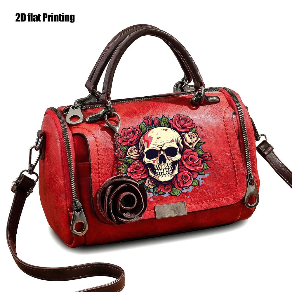 TEMU Bolso tote de y bandolera para mujer con estampado de calavera y , regalo para de la para compras , viajes, trabajo y salidas de