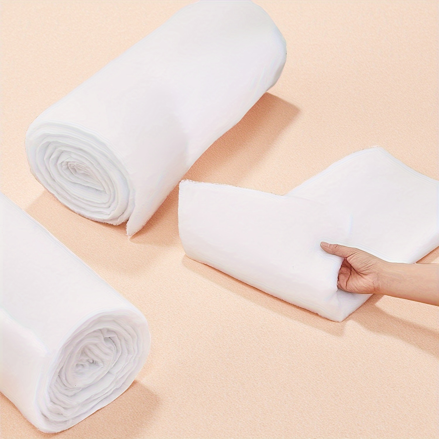 Image of High-quality Polyester Fiber Fill- Zenotex Indoor , High-quality Fabric, , Ideal For Crafts, Pillows, Bedding, 91.44cm X 5' X 0.4', Indoor |textured Fabric|durable Fabric, Pillow Filling Fabric