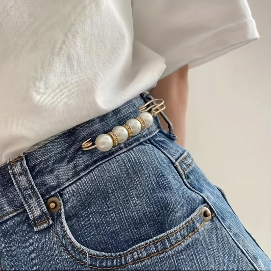 6 Elegant Pearl Brooch Waist Adjuster Suit-Mixed Color
