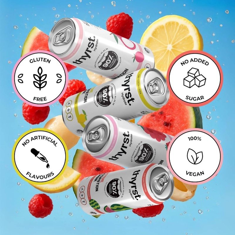 Active Hydration Drink u2013 Assorted 500mLx 8 90 Coconut+ 9.7 Real Fruit 5 Electrolytes+ Vitamins C, B3, B5, B6 Natural Energy Drink - No Added Sugar, Workout Hydration, Gym Hydration, Refreshing Taste, Coconut Flavor, Vitaminrich Formula
