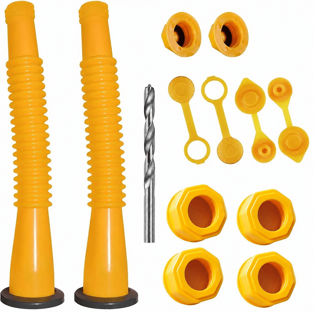 TEMU Kit de remplacement de bec de jerricane compatible avec les jerricans de 1/2, 2, 5, 10 gallons à essence/ avec joints pré-installés - Système de