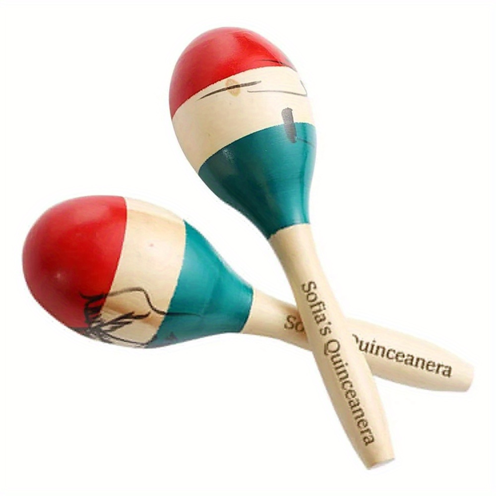 [Customizable Maracas] Customizable Laser-Engraved Maracas | Hand-Striked Sand Bells for Parties, Weddings, and Games - Clear Professional Sound - Perfect DIY Gift for Fathers and Mothers, Vibrant Design, Quality Craftsmanship
