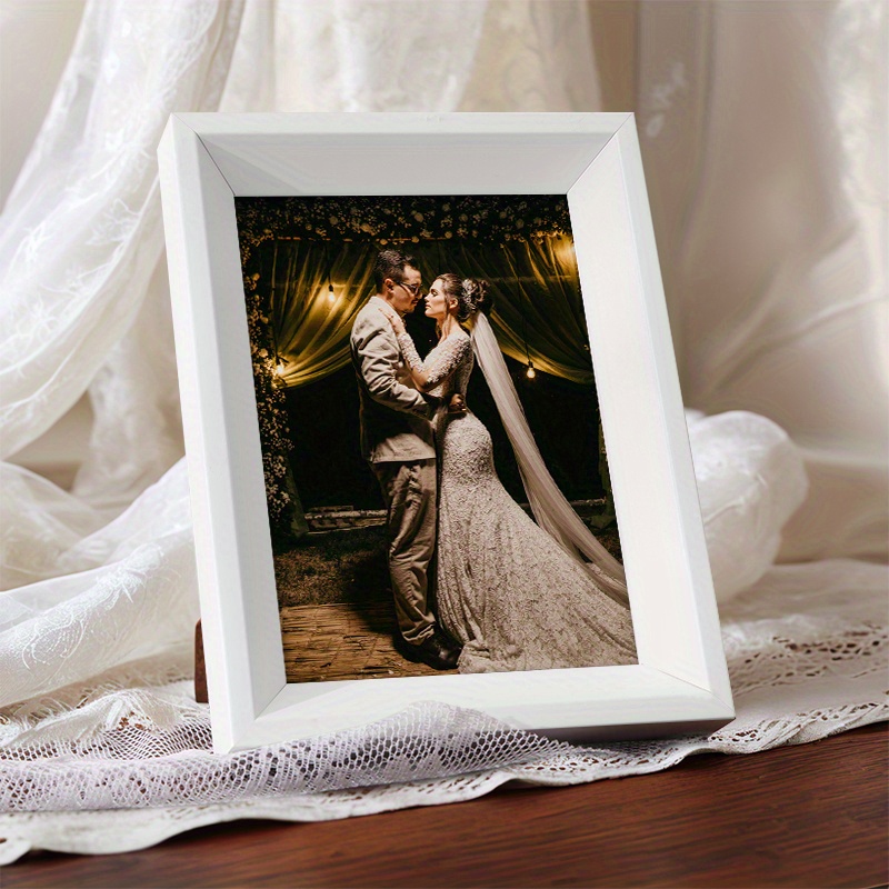2/ 5/ 10pcs Modern Wood Photo Frame - 4x6/ 5x7/ 6x8/ A4/ 4x4/ 6x6/ 8x8in, Vertical Rectangular Design for Tabletop & Wall Mounting, Suitable for Wall, Window and Door Decoration, Photos, Paintings, Posters and Postcards. The Best Choice for Christmas