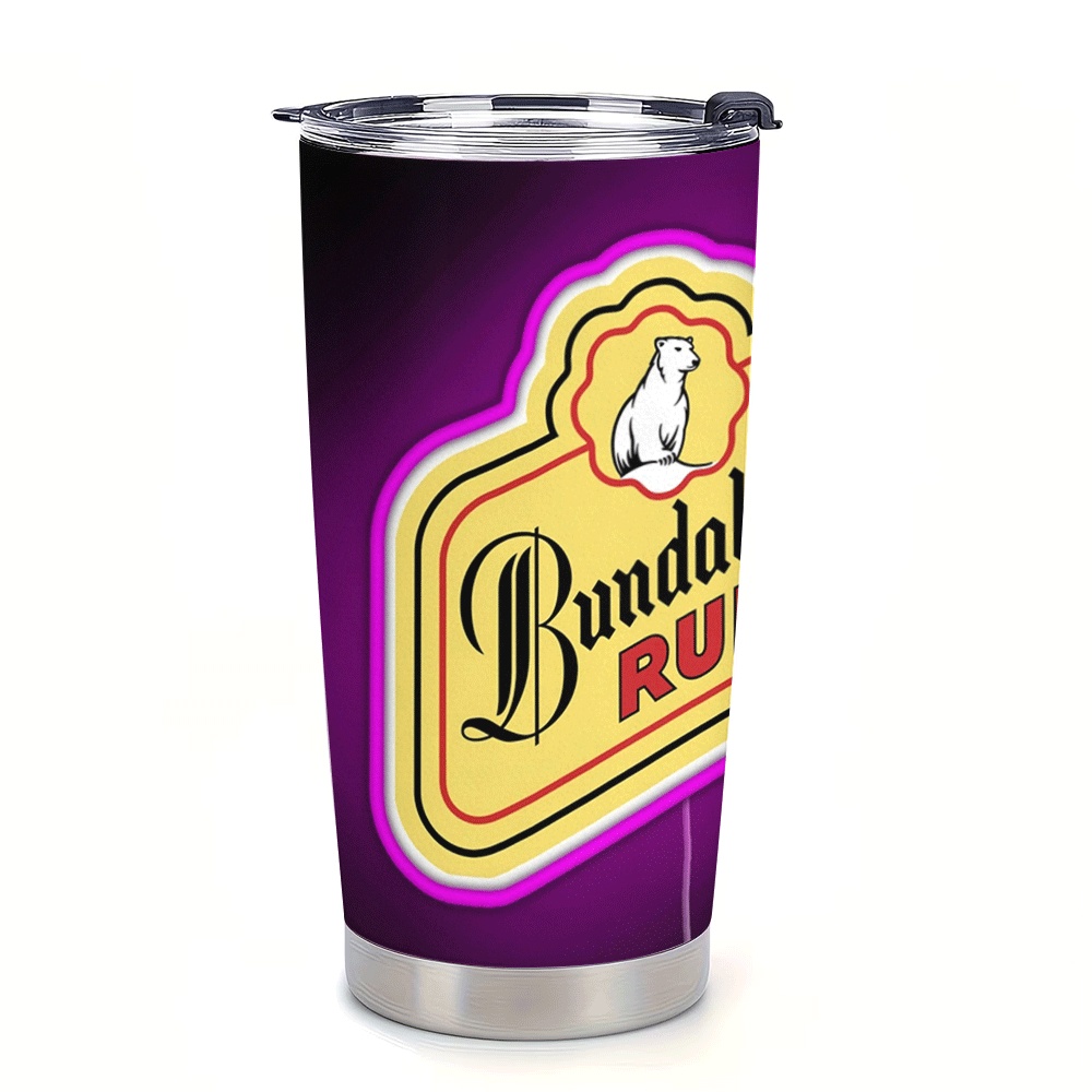 TEMU 1pc 20oz Rum Neon Sign Tumbler, Stainless Steel Water Bottle, Vacuum Insulated, And Camping