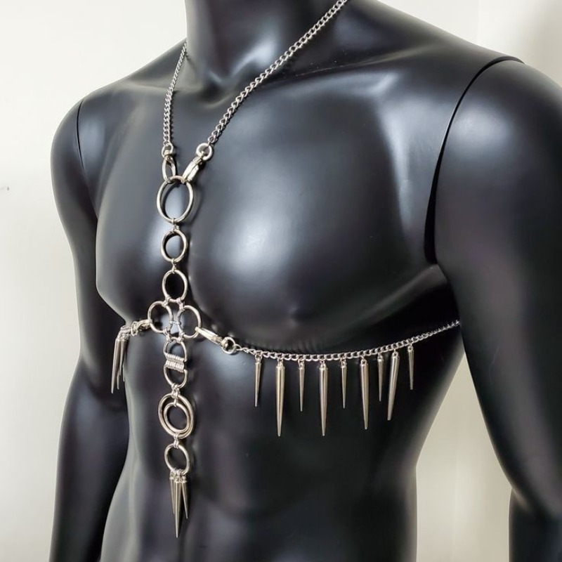 1 Cool Circle Gothic Rock Body Chain Men's Festival