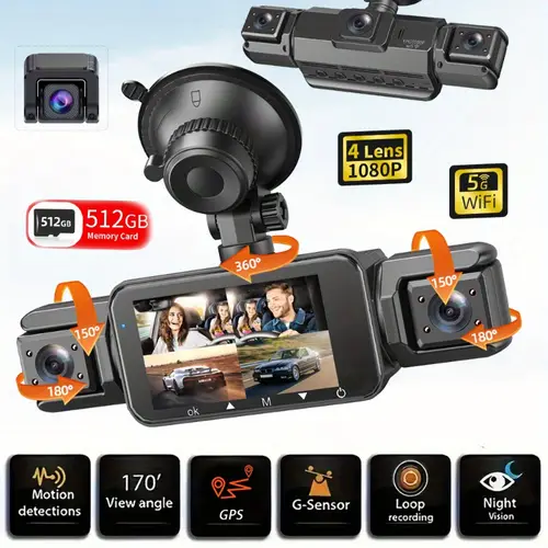 free 512gb memory card driving recorder car black box driving recorder free 64gb sd card with wifi gps night loop recording angle front rear 3 0 inch ips screen driving recorder