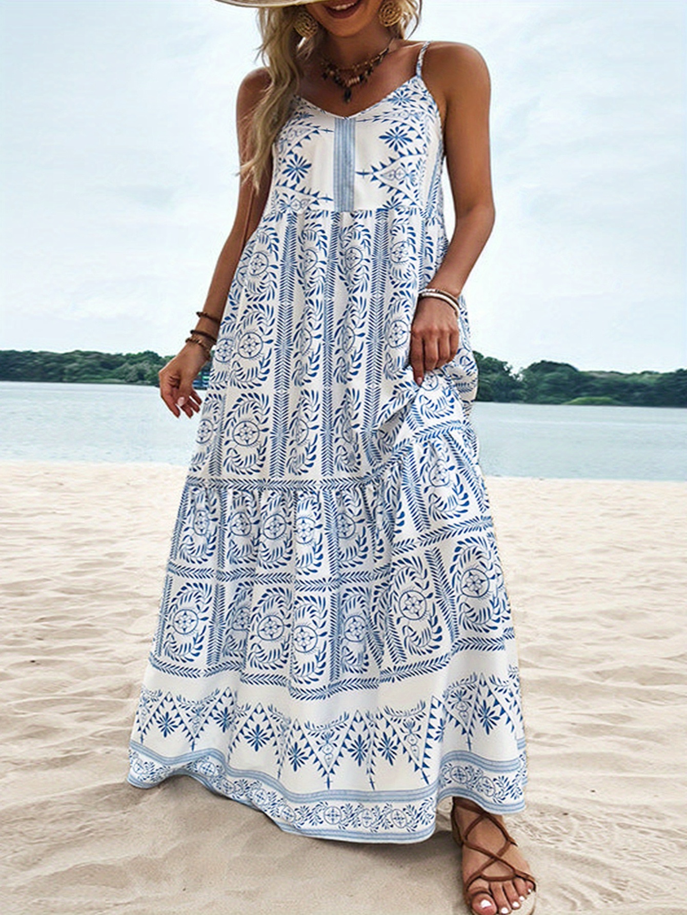 Plus Size - Plus Size - A New Casual Full-Body Printed Dress for Ladies in  Plus Sizes, Featuring a V-Neck And Suspenders * Seaside Holidays * And  Summer