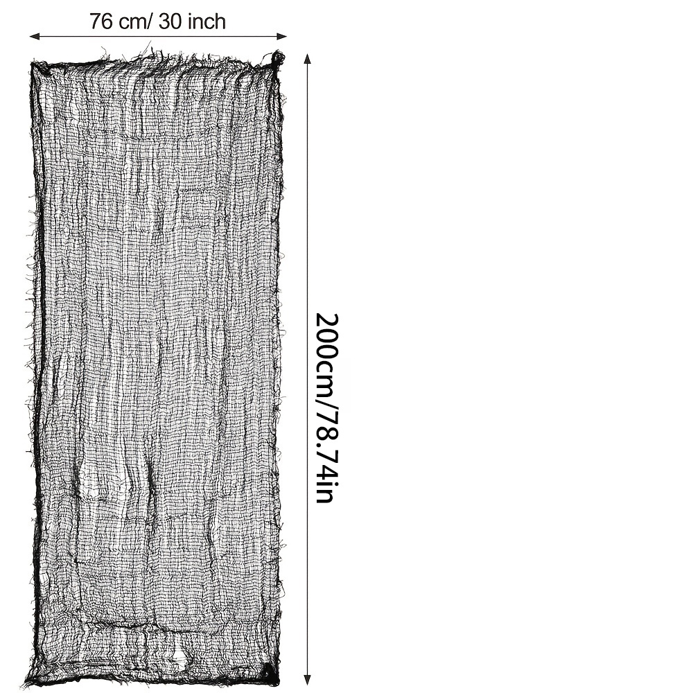 Image of 2m Halloween Black Fabric Decoration Gauze, Funny Horror Style Party Supplies