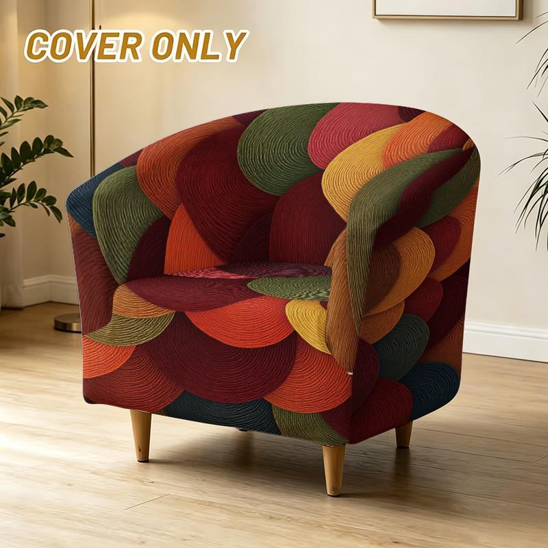 TEMU Housse de canapé simple à motif géométrique moderne, housse de chaise haute élasticité extensible douce et pour chaise tubulaire, salon chambre