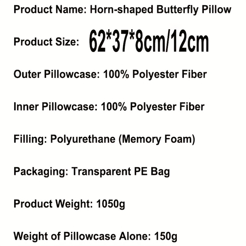 Ergonomic pillows/pillowcases. Butterfly shaped pillow, zone sleeping, friendly pillow, suitable for long-term office work, suitable for, personal use, the best for parents, suitable for Christmas, Halloween